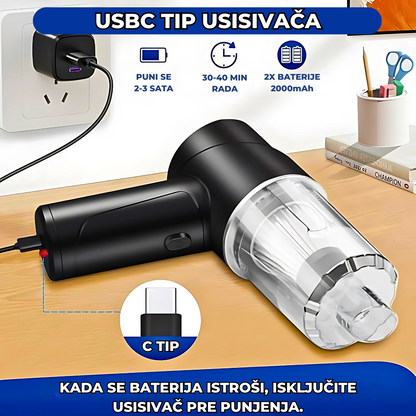 BEŽIČNI USBC ULTRA JAK USISIVAČ